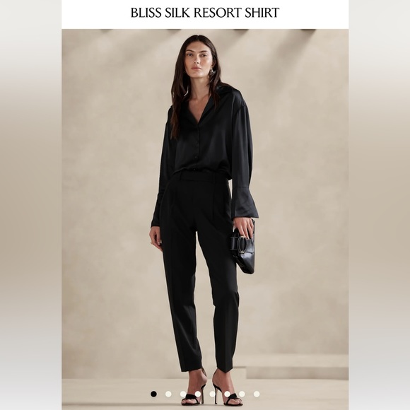 Banana Republic Bliss silk resort shirt - Picture 2 of 6